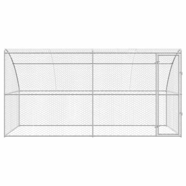 Hundekäfig 2 pcs Silber 4 x 2 x 2 m Verzinkter Stahl