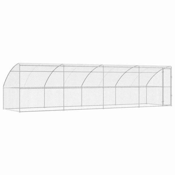 Hundekäfig 4 Stk. Silber 8 x 2 x 2 m Verzinkter Stahl