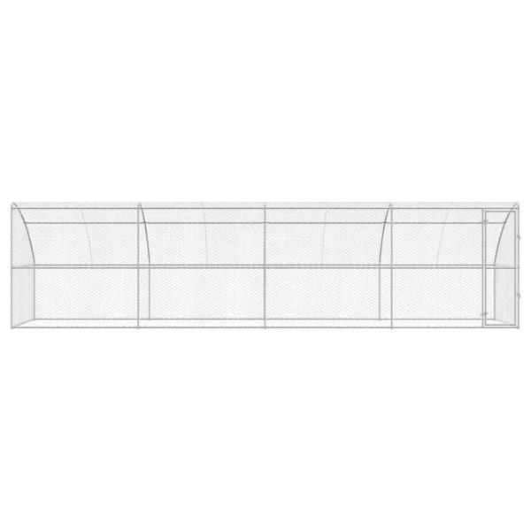 Hundekäfig 4 Stk. Silber 8 x 2 x 2 m Verzinkter Stahl