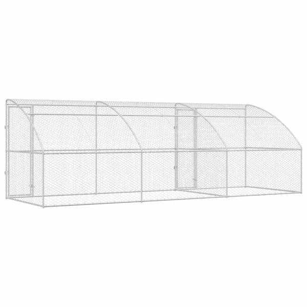 Hundekäfig 3 Stk. Silber 6 x 2 x 2 m Verzinkter Stahl