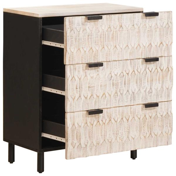 Sideboard Weiße gewaschene Oberfläche Massivholz Mango