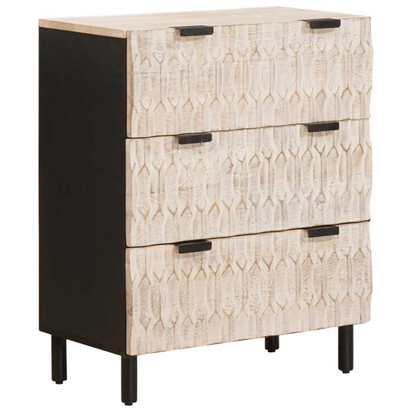 Sideboard Weiße gewaschene Oberfläche Massivholz Mango
