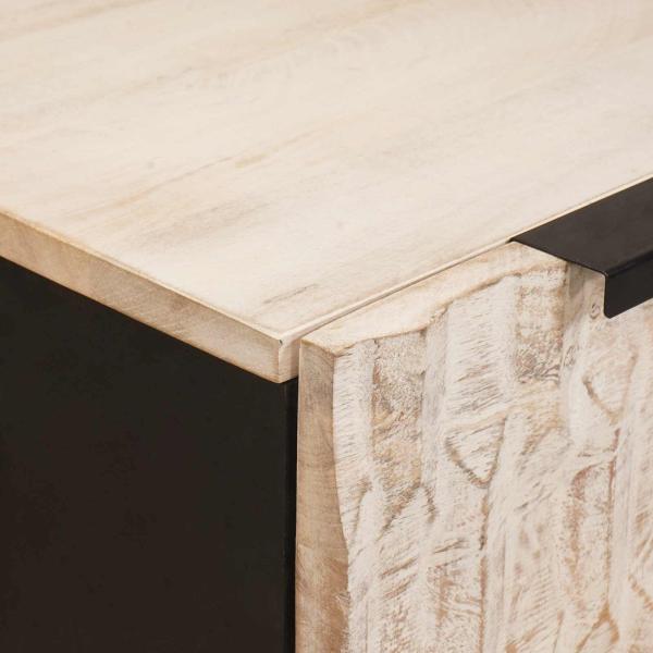 Sideboard Weiße gewaschene Oberfläche Massivholz Mango