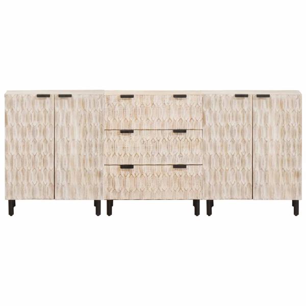 Sideboard Weiße gewaschene Oberfläche Massivholz Mango