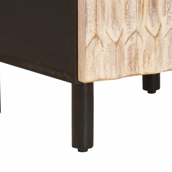 Badezimmer Sets 3 stk. Weiße gewaschene Oberfläche
