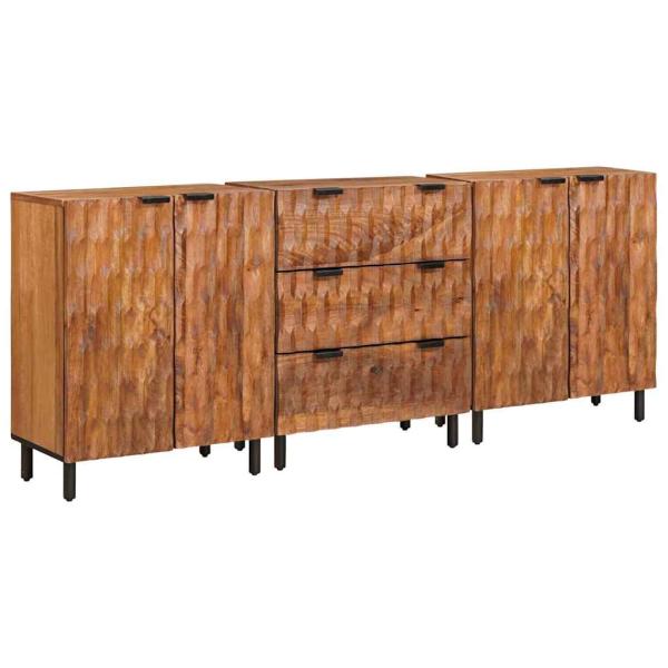ARDEBO.de - Sideboard Akazienbraune Oberfläche Massivholz Mango