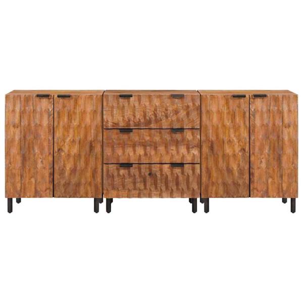 Sideboard Akazienbraune Oberfläche Massivholz Mango