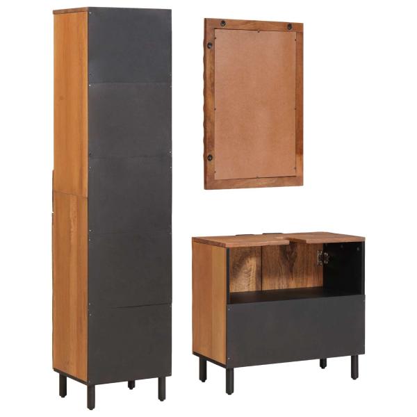 Badezimmer Sets mit Regal Akazie Braun Winish Massivholz Mango