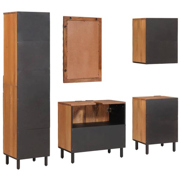 Badezimmer Sets mit Regal Akazie Braun Winish Massivholz Mango