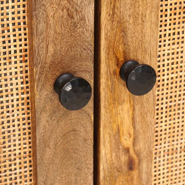 Badezimmer Sets mit Speicher mit Tür Natur Massivholz Mango