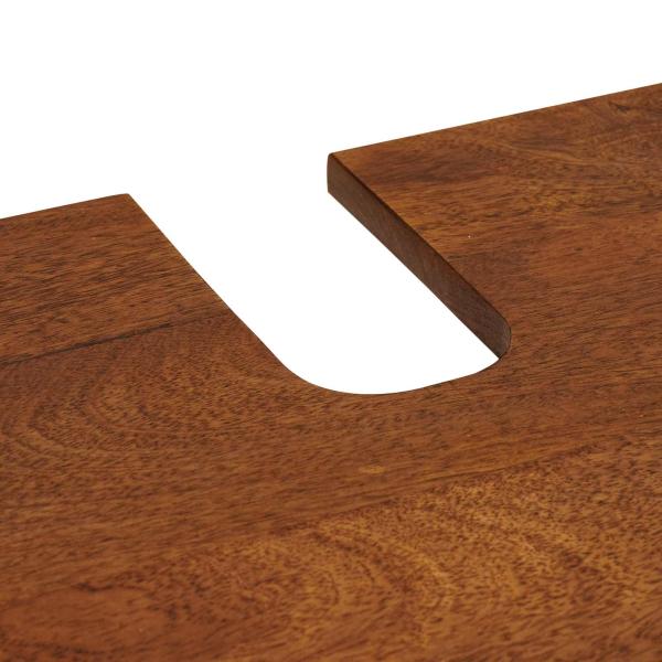 Badezimmermöbel-Set mit Regal 3 pcs Walnuss Massivholz Mango