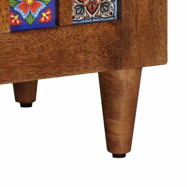 Badezimmermöbel-Set mit Regal 4 pcs Walnuss Massivholz Mango