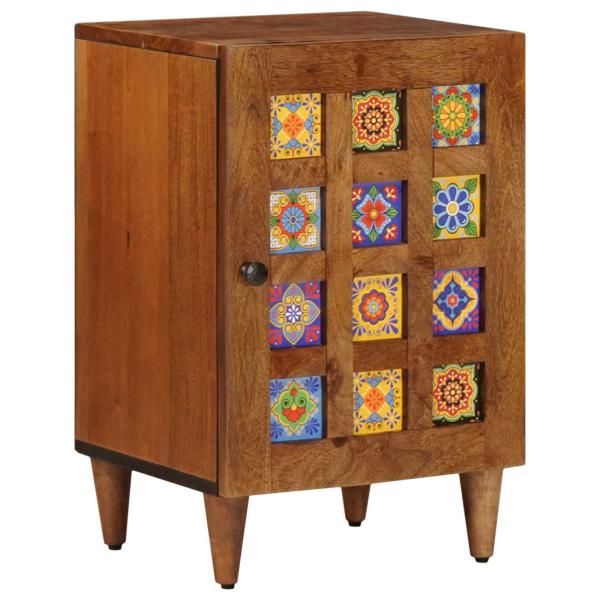 Badezimmermöbel-Set mit Regal 4 pcs Walnuss Massivholz Mango