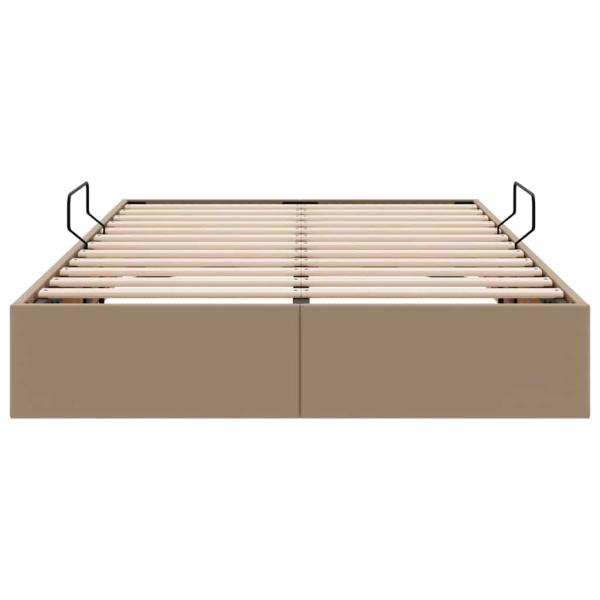 Aufbewahrungsbett Cappuccino 120 x 200 cm Kunstleder