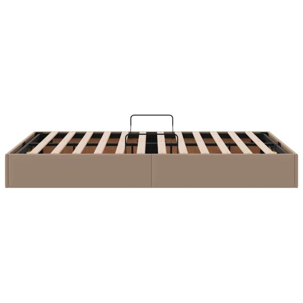 Aufbewahrungsbett Cappuccino 120 x 200 cm Kunstleder