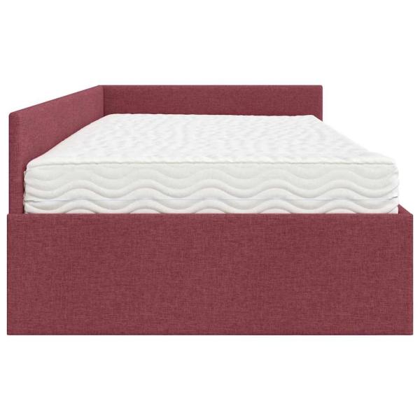 Eckbettgestell mit Matratze Sonstiges 2 pcs Rot Stoff