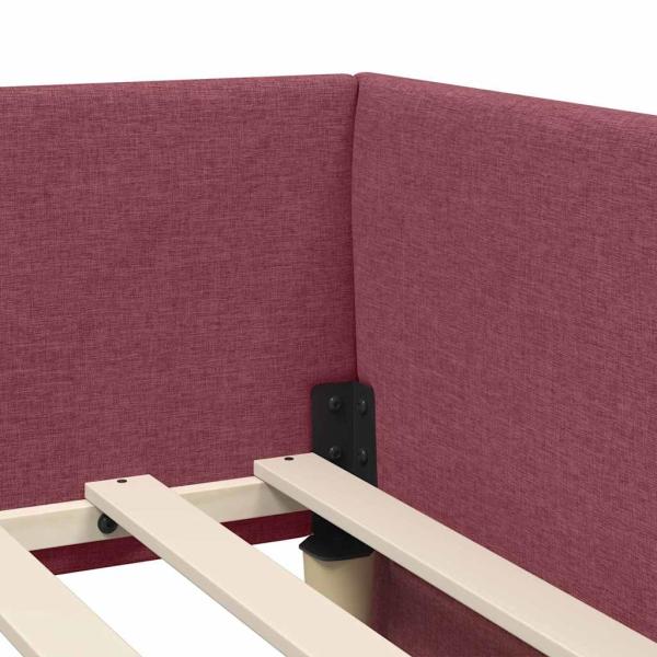 Eckbettgestell mit Matratze Sonstiges 2 pcs Rot Stoff