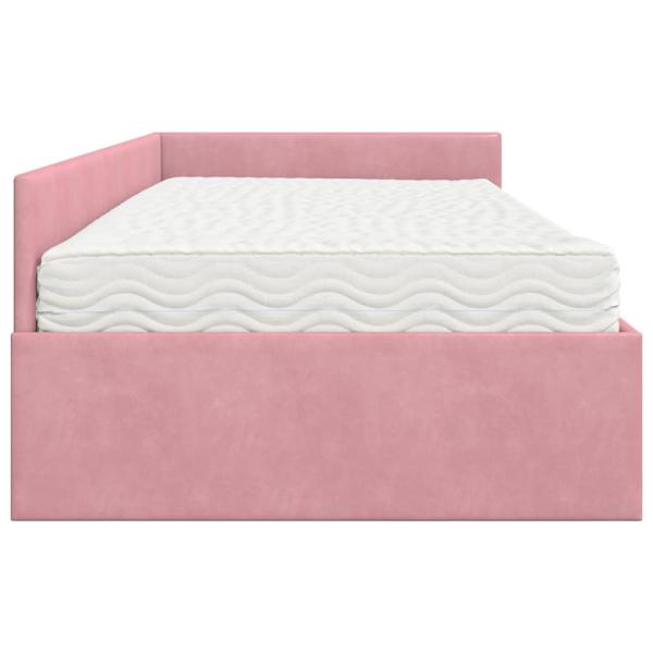 Eckbettgestell mit Matratze Sonstiges 2 pcs Grau Samt