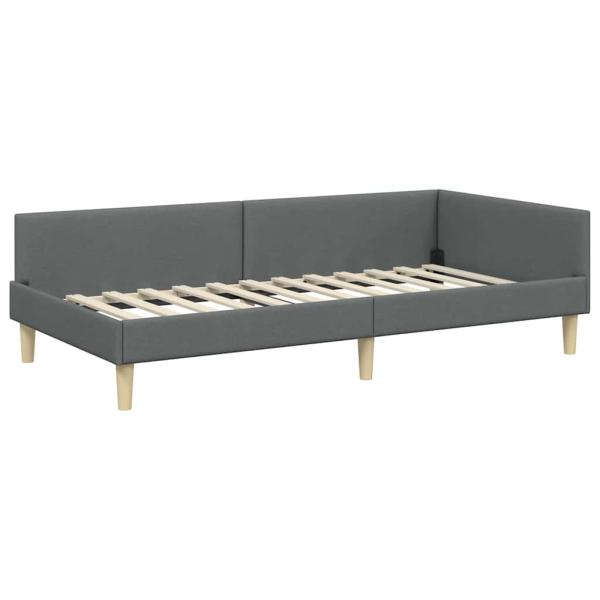Eckbettgestell mit Matratze Sonstiges 2 pcs Grau Stoff