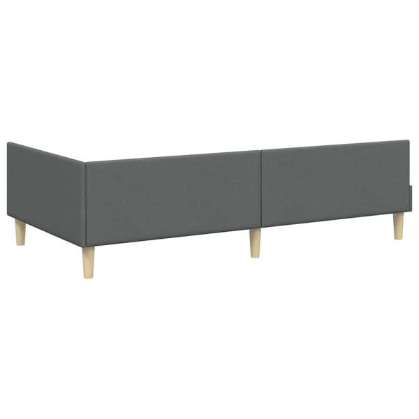 Eckbettgestell mit Matratze Sonstiges 2 pcs Grau Stoff