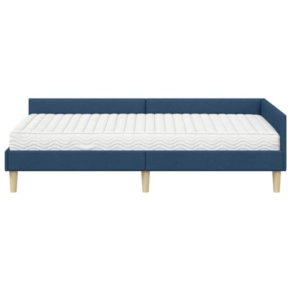 Eckbettgestell mit Matratze Sonstiges 2 pcs Blau Stoff
