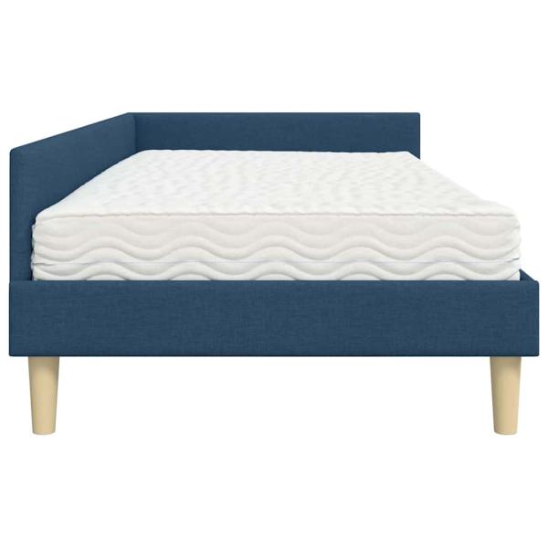 Eckbettgestell mit Matratze Sonstiges 2 pcs Blau Stoff