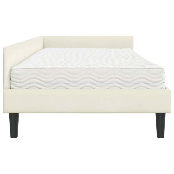 Eckbettgestell mit Matratze Sonstiges 2 pcs Creme Samt