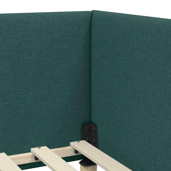 Eckbettgestell mit Matratze Sonstiges 2 pcs Grün Stoff