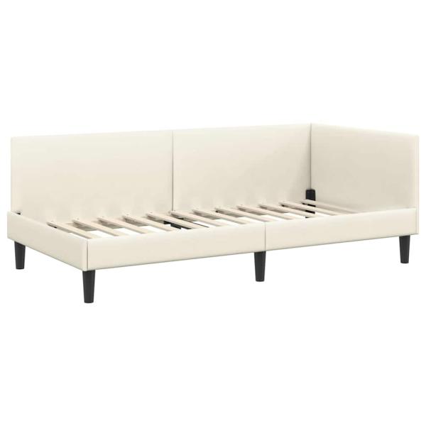Eckbettgestell mit Matratze Sonstiges 2 pcs Creme Samt