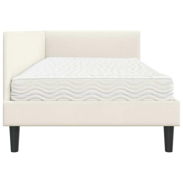 Eckbettgestell mit Matratze Sonstiges 2 pcs Creme Samt