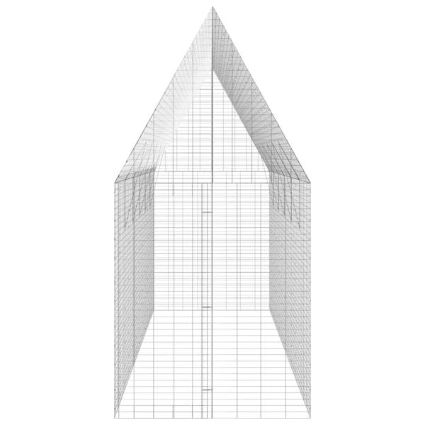 Hühnerkäfig 2 pcs Silber 600 x 100 x 210 cm Verzinkter Stahl