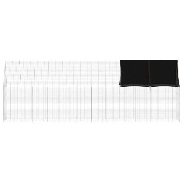 Hühnerkäfig 2 stk. Silber 600 x 100 x 210 cm Verzinkter Stahl