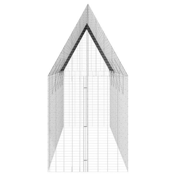 Hühnerkäfig 2 pcs Silber 600 x 100 x 210 cm Verzinkter Stahl
