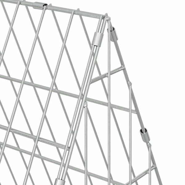 Hühnerkäfig Silber 215 x 55 x 55 cm Verzinkter Stahl