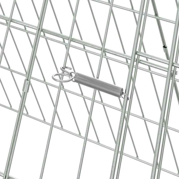 Hühnerkäfig Silber 215 x 55 x 55 cm Verzinkter Stahl