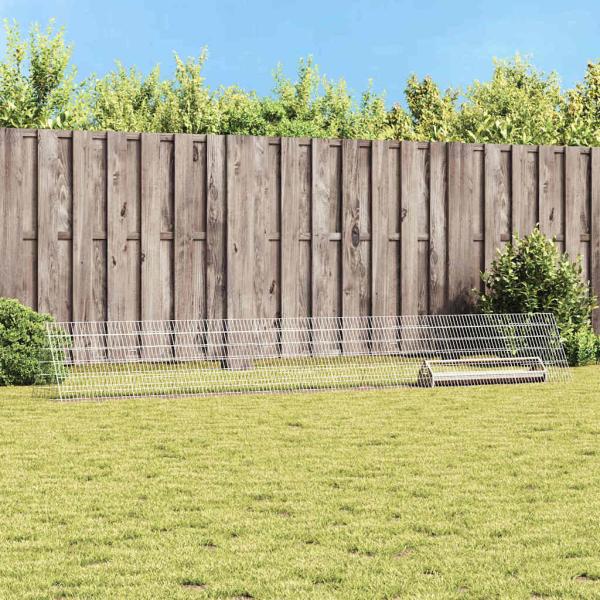 ARDEBO.de - Hühnerkäfig Silber 430 x 55 x 55 cm Verzinkter Stahl