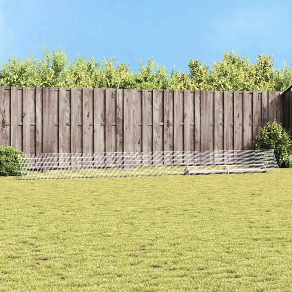 ARDEBO.de - Hühnerkäfig Silber 650 x 55 x 55 cm Verzinkter Stahl