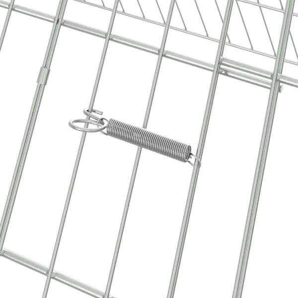 Hühnerkäfig Silber 215 x 100 x 85 cm Verzinkter Stahl