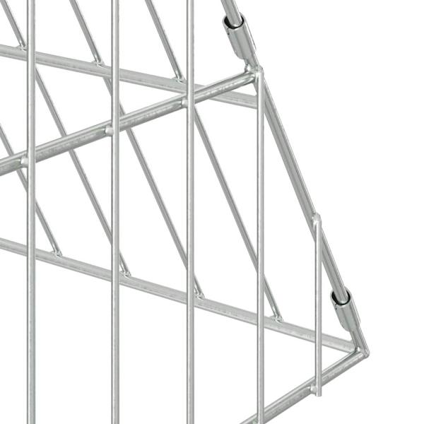 Hühnerkäfig Silber 430 x 100 x 85 cm Verzinkter Stahl