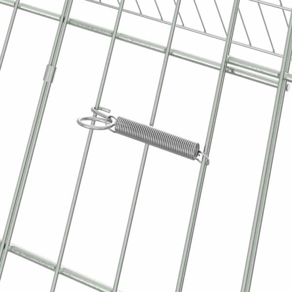Hühnerkäfig Silber 650 x 100 x 85 cm Verzinkter Stahl