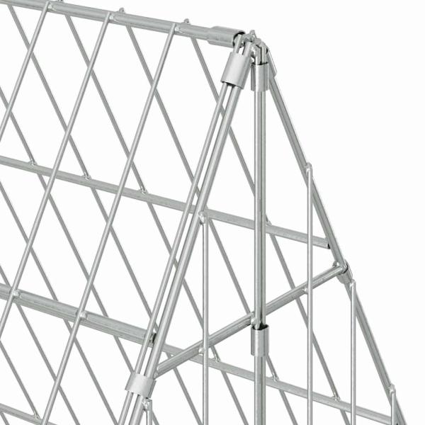 Hühnerkäfig Silber 650 x 100 x 85 cm Verzinkter Stahl