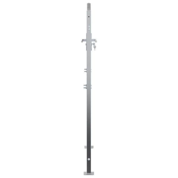 Gartentor 85 x 144 cm Edelstahl Silber Abschließbar
