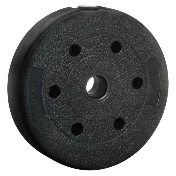 2-in-1 Hantelset Schwarz und Rot 121 x 19,5 x 19,5 cm