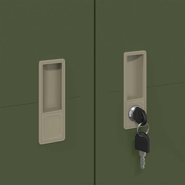 Aufbewahrungsschrank 2 pcs Olive Grün 90 x 40 x 200 cm