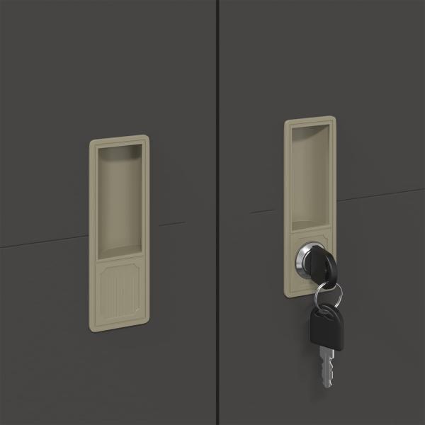 Aufbewahrungsschrank 2 pcs Schwarz 80 x 40 x 140 cm