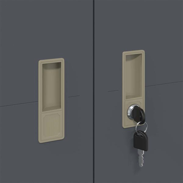 Aufbewahrungsschrank 2 pcs Anthrazit 80 x 40 x 140 cm