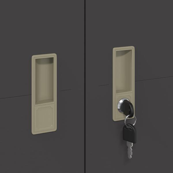 Aufbewahrungsschrank 2 pcs Schwarz 60 x 40 x 180 cm