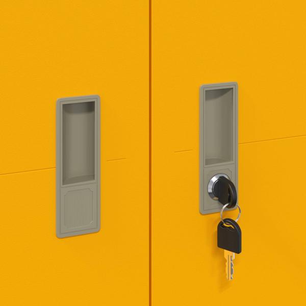 Aufbewahrungsschrank 2 pcs Senfgelb 60 x 40 x 180 cm