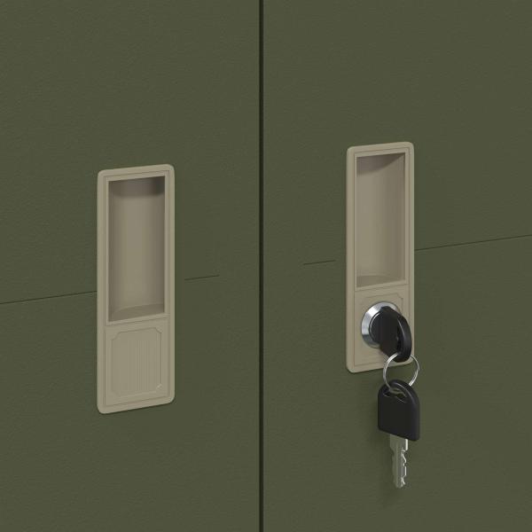 Aufbewahrungsschrank 2 pcs Olive Grün 60 x 40 x 200 cm