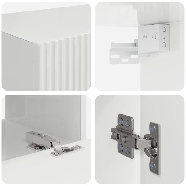 Hochglanz Weiß 60 x 31 x 29,5 cm